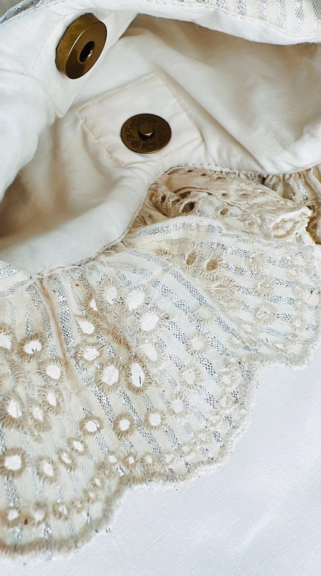 Fleur Embellished Frill Heart Quilted Bag