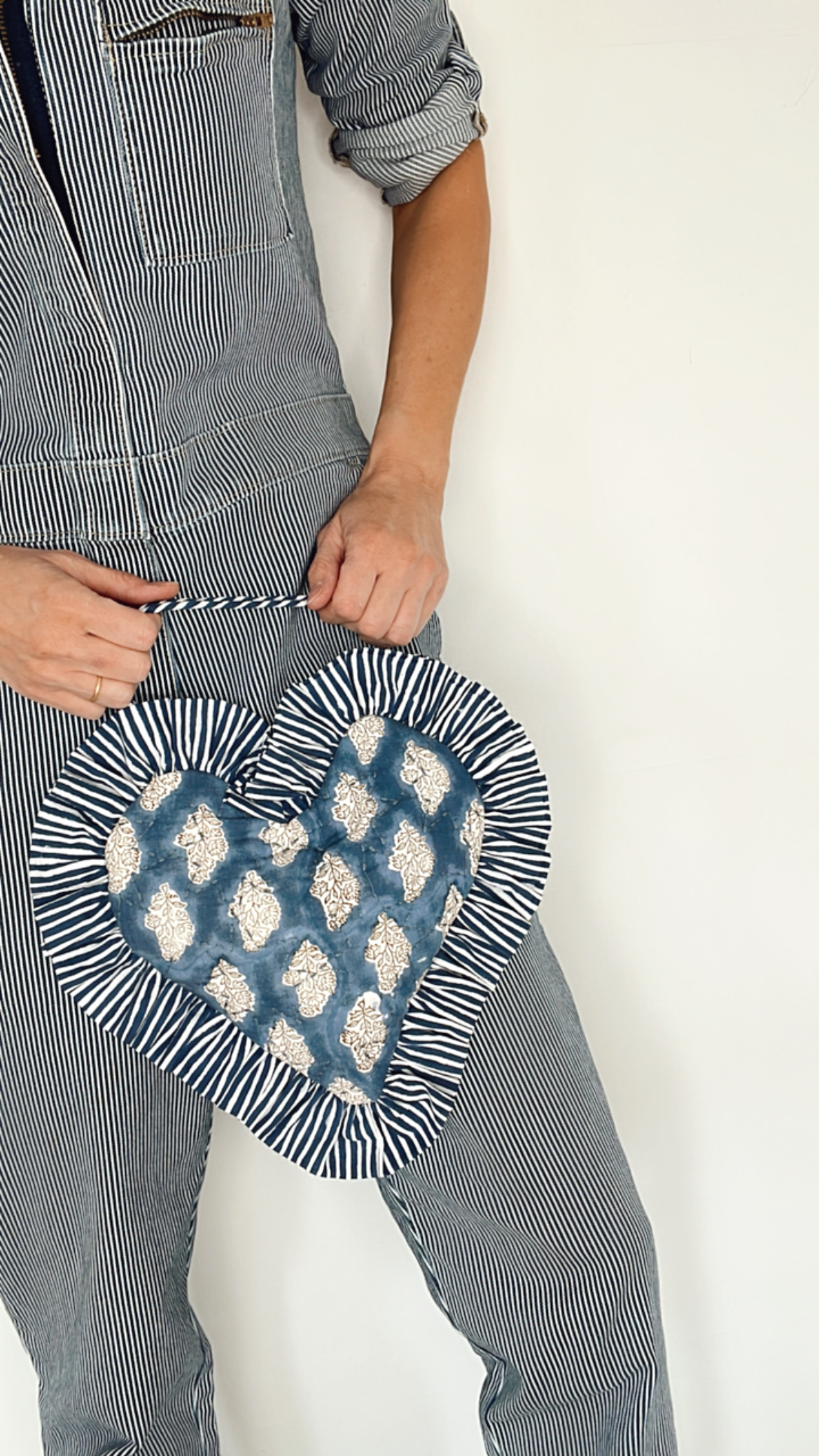 Indi Frill Heart Quilted Bag