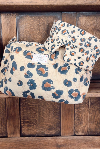 Mini Animal No Waste Quilted Eye Mask - Sand