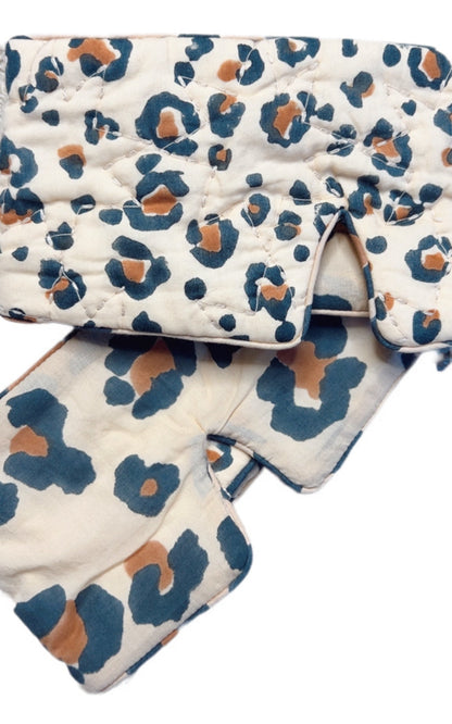 Mini Animal No Waste Quilted Eye Mask - Sand