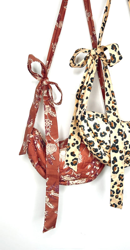 Margot Cotton Quilted Mini Animal Tie Shoulder Bag