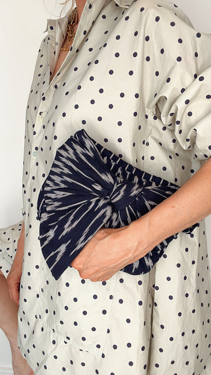 Ikat Quilted Bow Clutch - Limited Edition