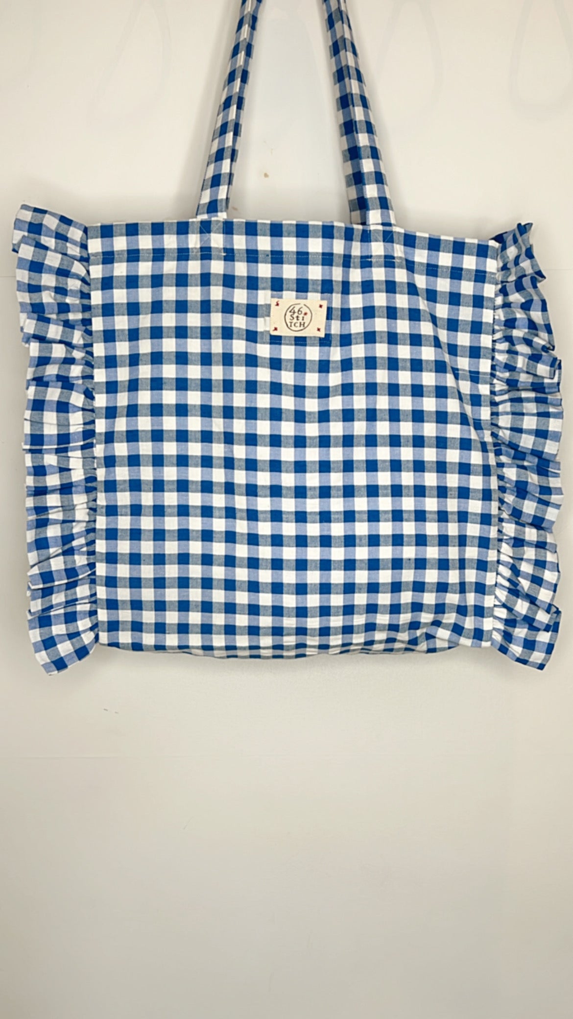 SMALL Vix Gingham Cotton Fabric Bag