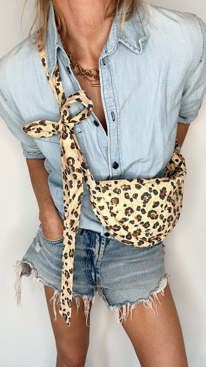 Margot Cotton Quilted Mini Animal Tie Shoulder Bag