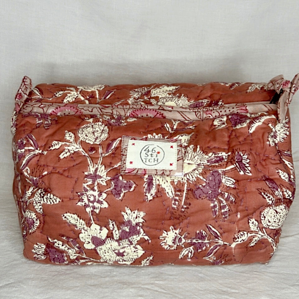 Rose No Waste Jumbo Wash Bag - Terracotta