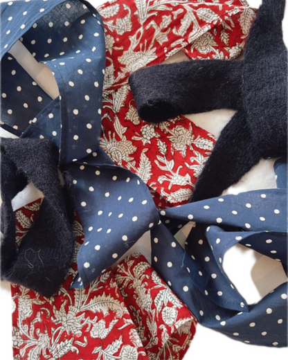 Interchangeable Bow Cuff Stripe Jumper - Dark Navy and Cream