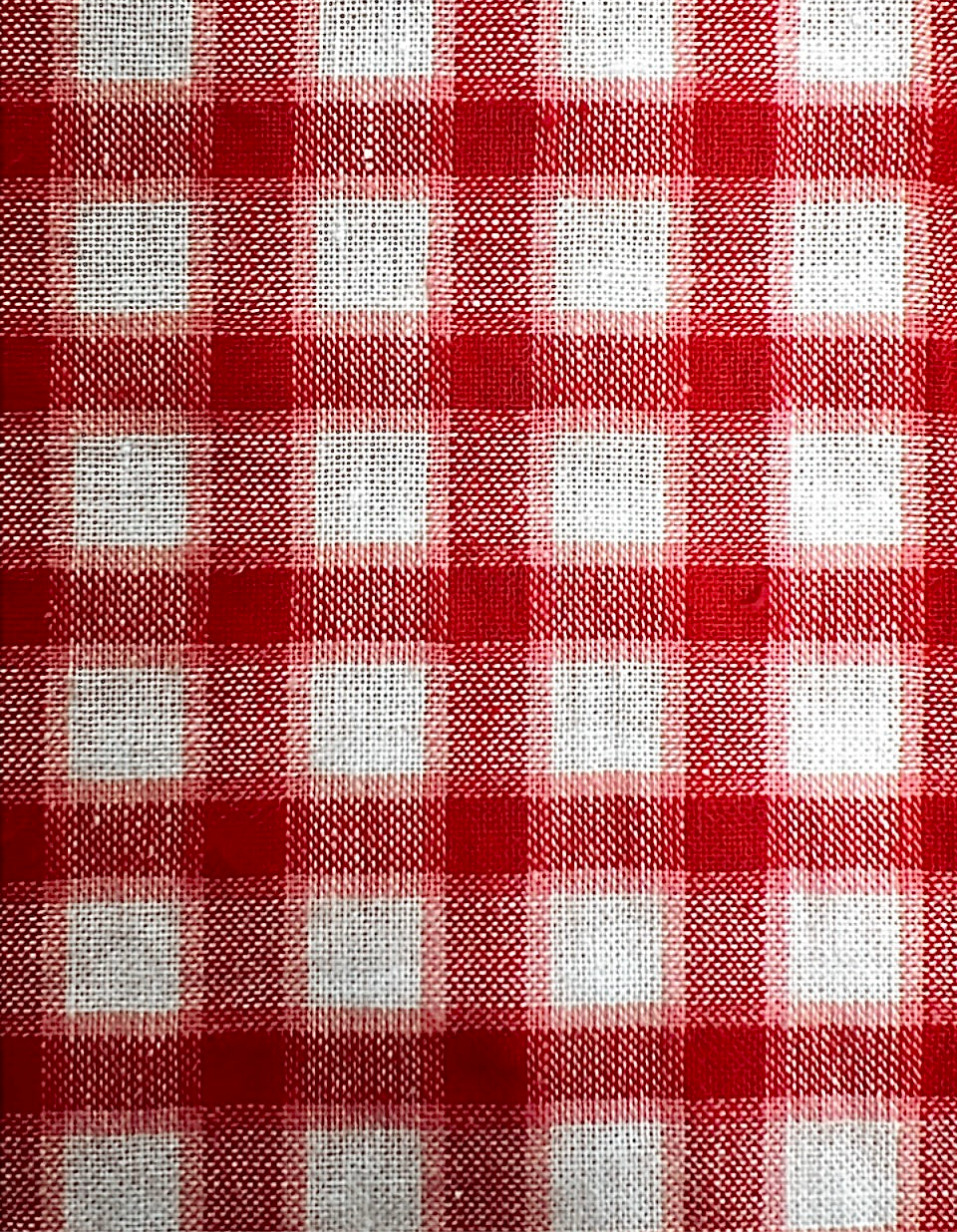 Cherry Check Detachable Tie Neck Cotton Shirt - Cherry Red