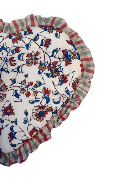 Autumn Quilted Heart Pot Holder - Natural