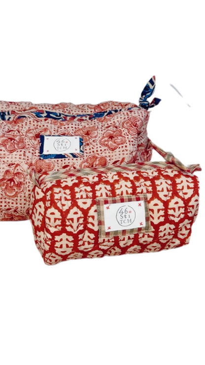 Rizo No Waste Small Make-Up / Wash Bag - Chilli Red