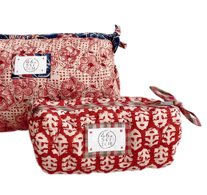 Rizo No Waste Small Make-Up / Wash Bag - Chilli Red