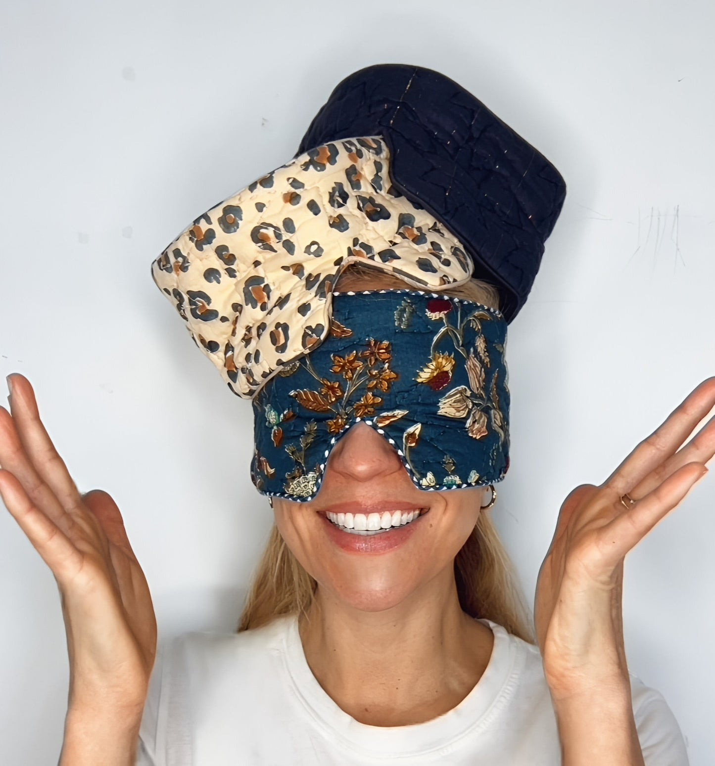 Izzy No Waste Quilted Eye Mask - Deep Teal