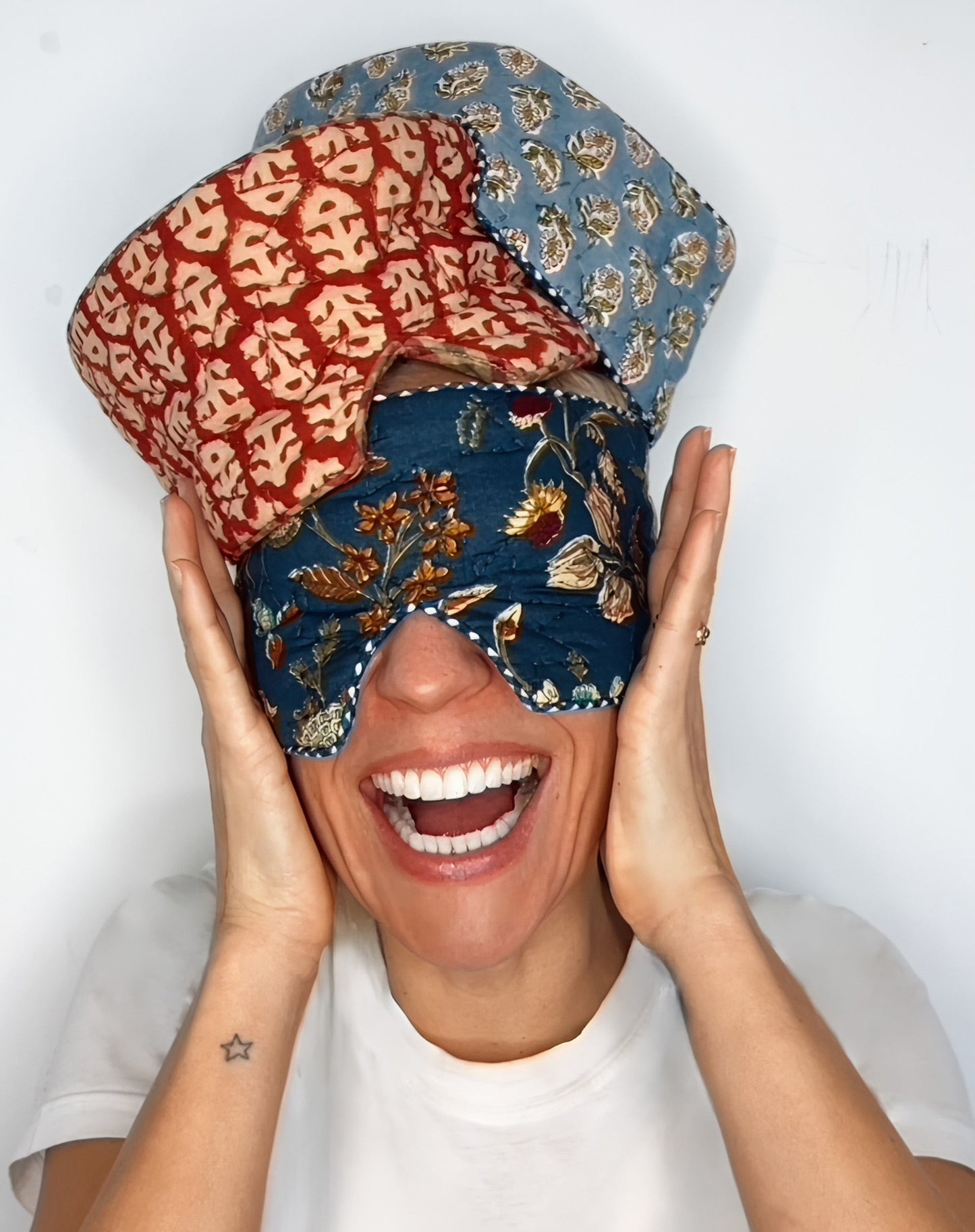 Izzy No Waste Quilted Eye Mask - Deep Teal