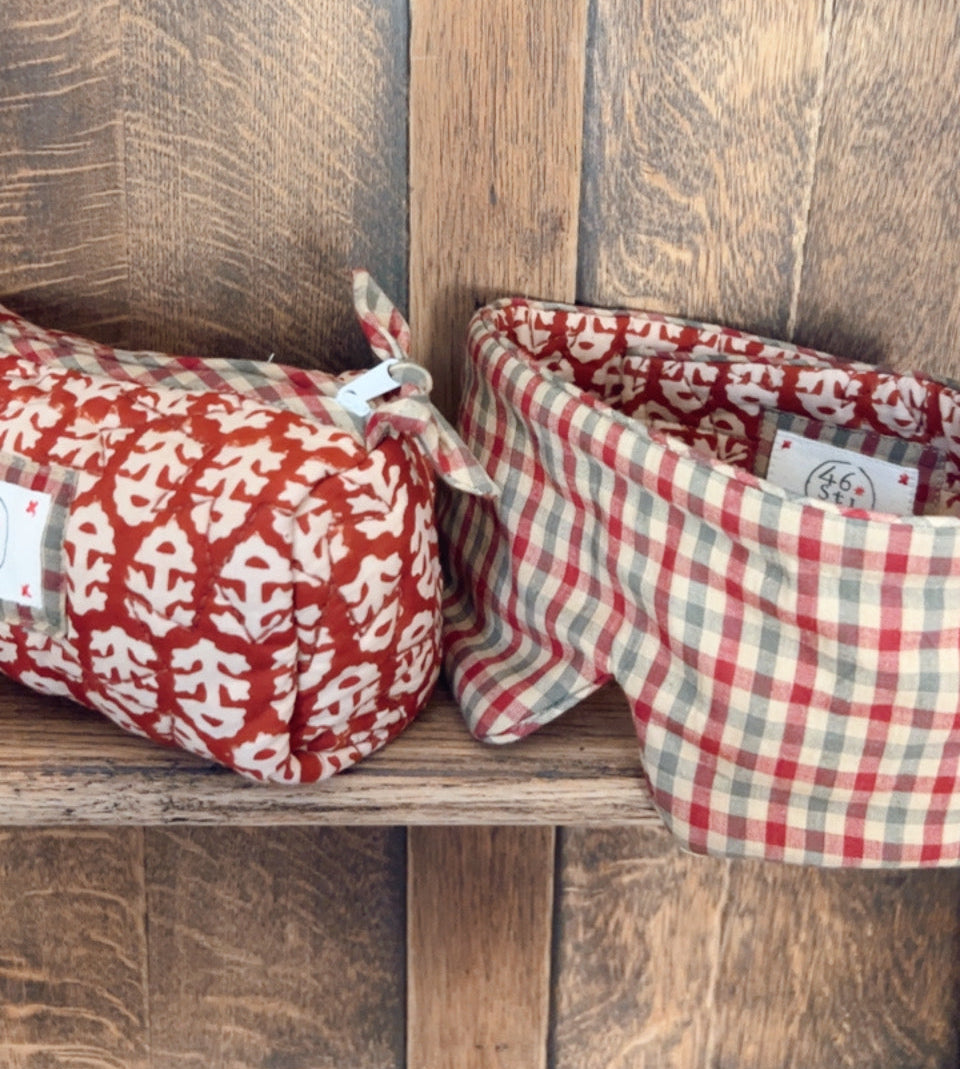 Rizo No Waste Quilted Eye Mask - Chilli Red