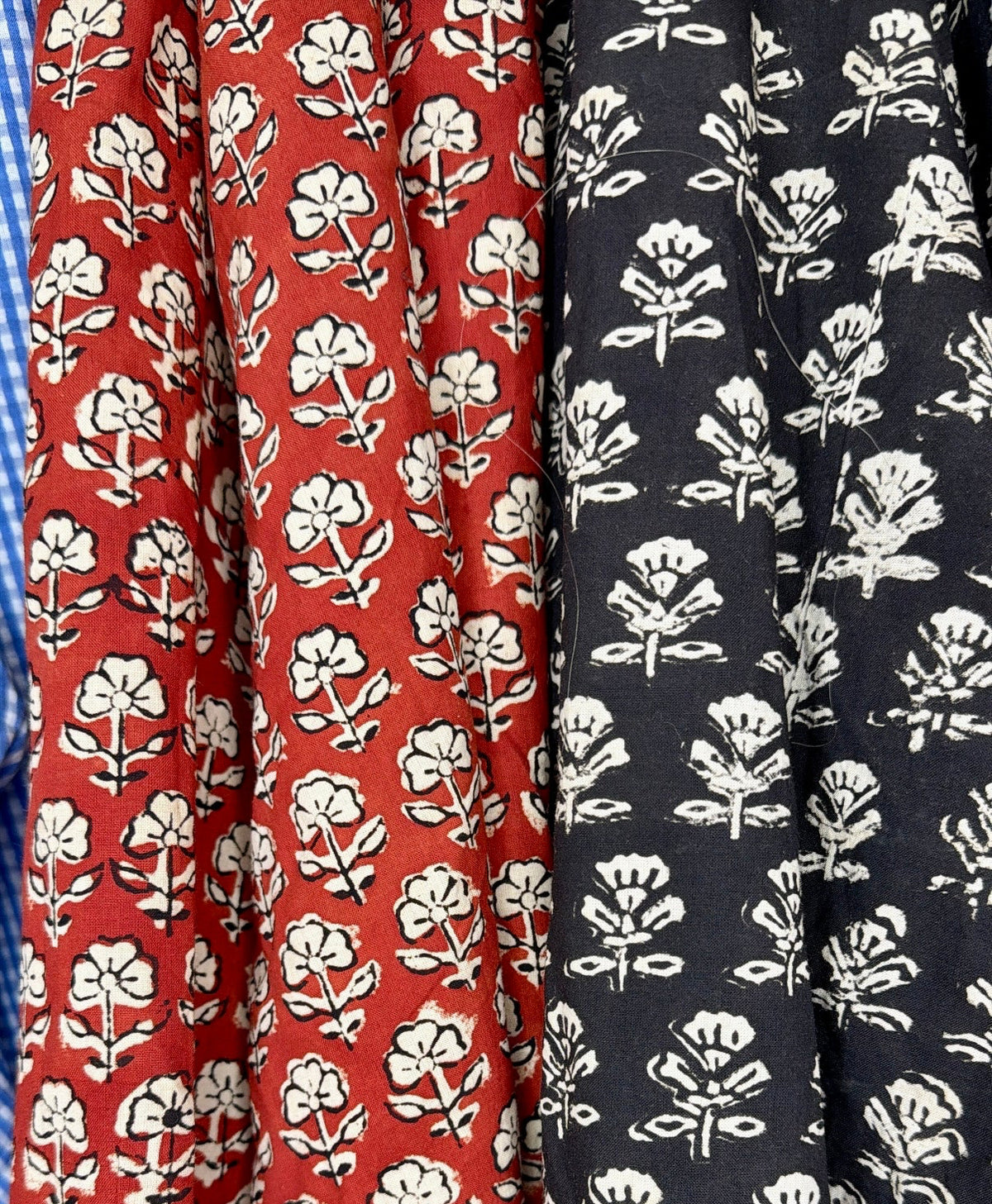 Ruby Detachable Tie Neck Cotton Shirt - Red Earth Print