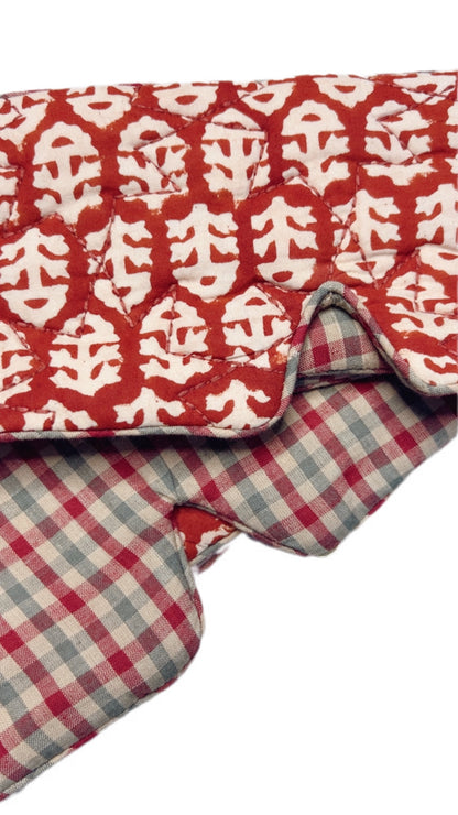 Rizo No Waste Quilted Eye Mask - Chilli Red