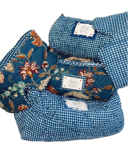 Izzy No Waste Quilted Eye Mask - Deep Teal