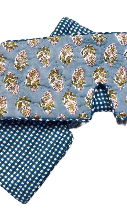 Cuckoo No Waste Quilted Eye Mask - Blue Green