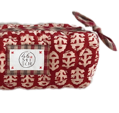 Rizo No Waste Small Make-Up / Wash Bag - Chilli Red