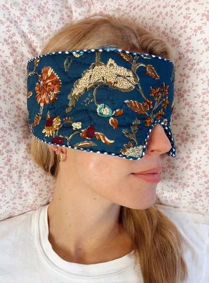 Izzy No Waste Quilted Eye Mask - Deep Teal