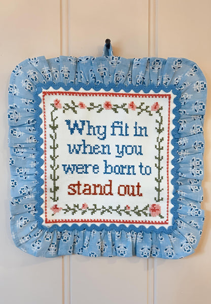 46S x ASLCo. Embroidered Wall Art - Why Fit In…