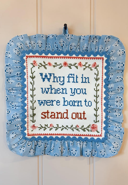 46S x ASLCo. Embroidered Wall Art - Why Fit In…