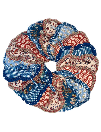 Gigi Quilted Heart Pot Holder - Deep Teal & Navy