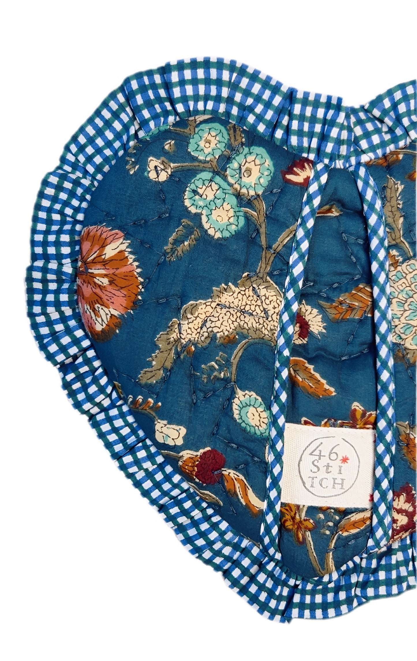 Izzy Quilted Heart Pot Holder - Dark Teal