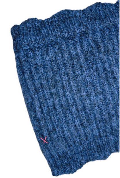 Laura Wavy Edge Knitted Snood - Midnight