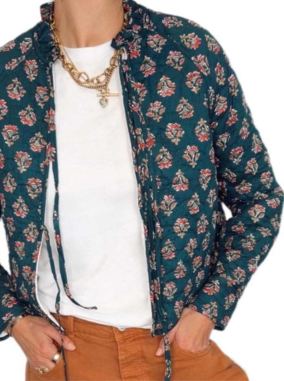 Beth Quilted Jacket - Deep Teal