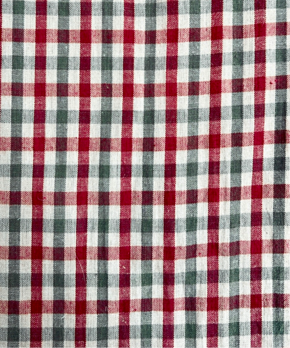 Autumn Gingham Detachable Tie Neck Cotton Shirt - Merlot Multi