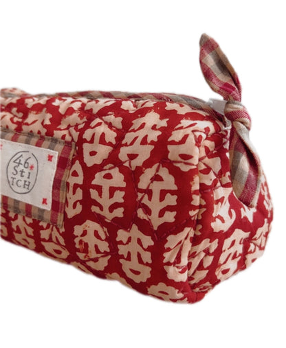 Rizo No Waste Small Make-Up / Wash Bag - Chilli Red