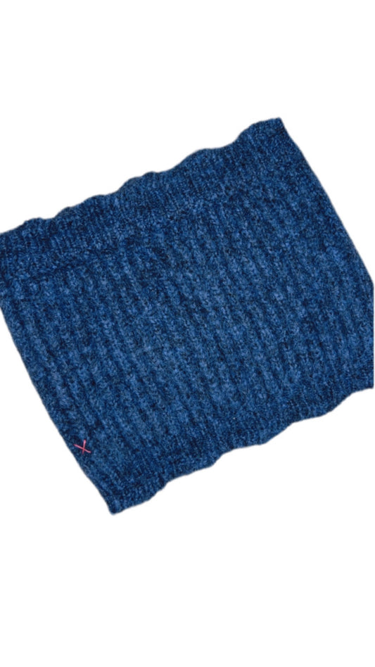 Laura Wavy Edge Knitted Snood - Midnight