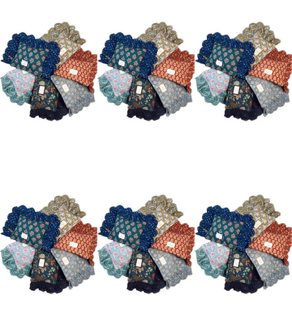Beth Quilted Cotton Frill Clutch - Deep Teal