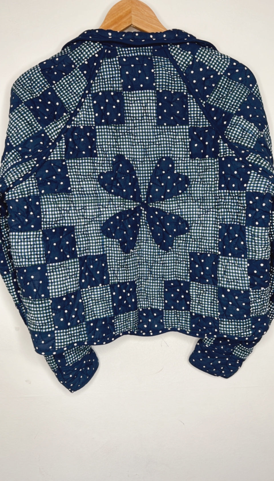 Clover Limited Edition Patchwork Quilted Jacket - Deep Indigo and Deep Teal