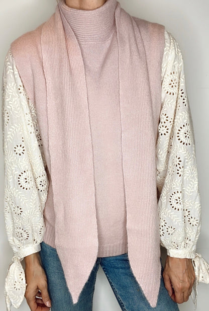 Bow Tie Neck Tank - Peony Pink