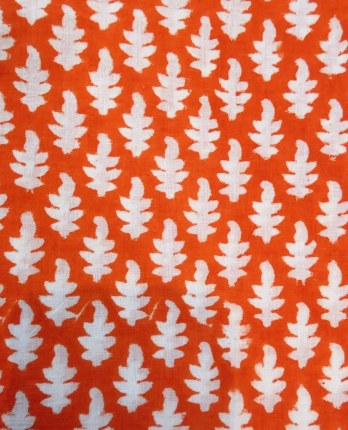 Mandardin Frilly Edge Cotton Wrap Mini Skirt - Orange Red