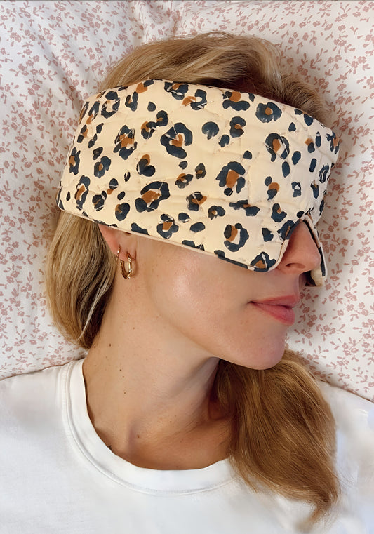 Mini Animal No Waste Quilted Eye Mask - Sand