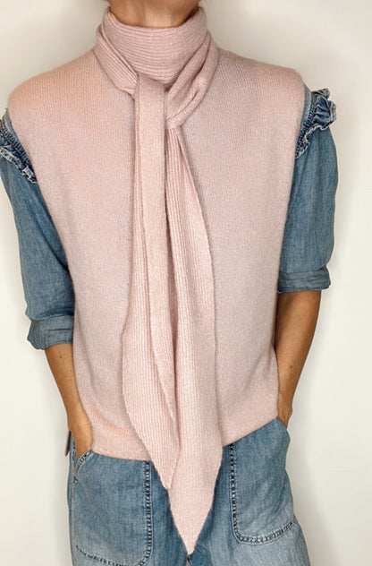 Bow Tie Neck Tank - Peony Pink