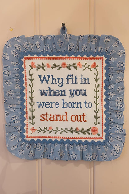 46S x ASLCo. Embroidered Wall Art - Why Fit In…