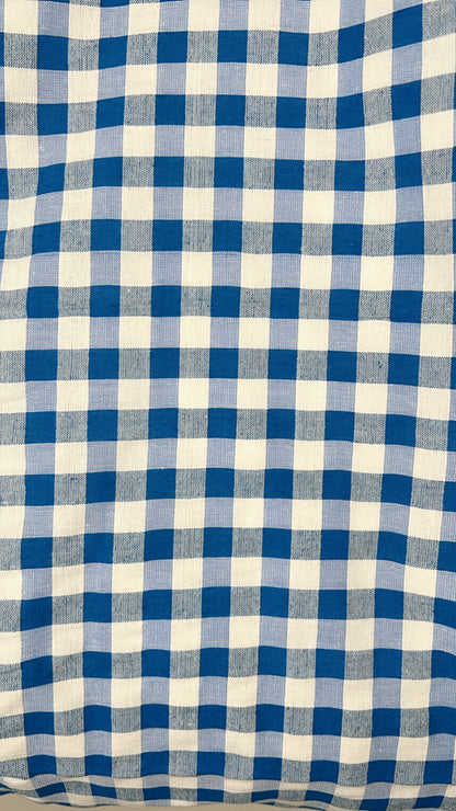 LARGE Vix Gingham Cotton Fabric Bag