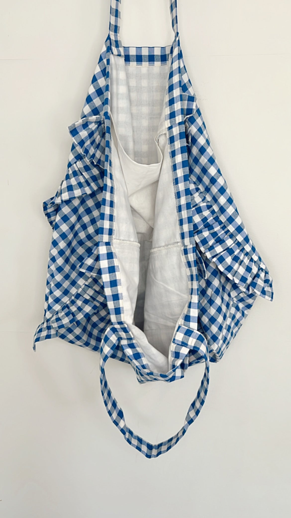 LARGE Vix Gingham Cotton Fabric Bag