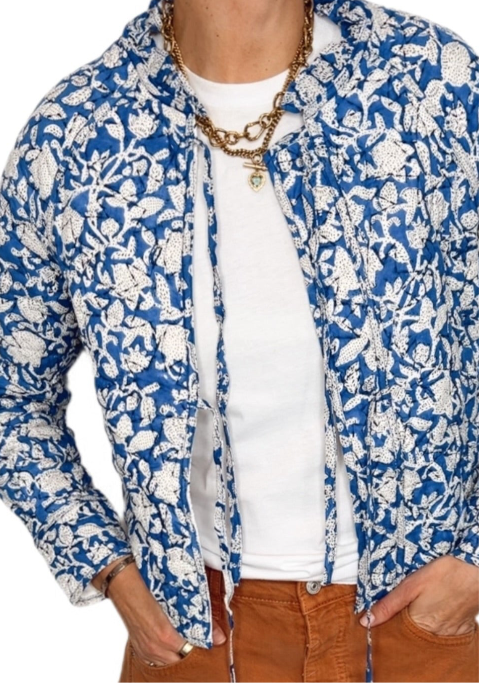 Clem Cotton Quilted Jacket - Indigo – 46 Stitch