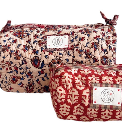 Rizo No Waste Small Make-Up / Wash Bag - Chilli Red