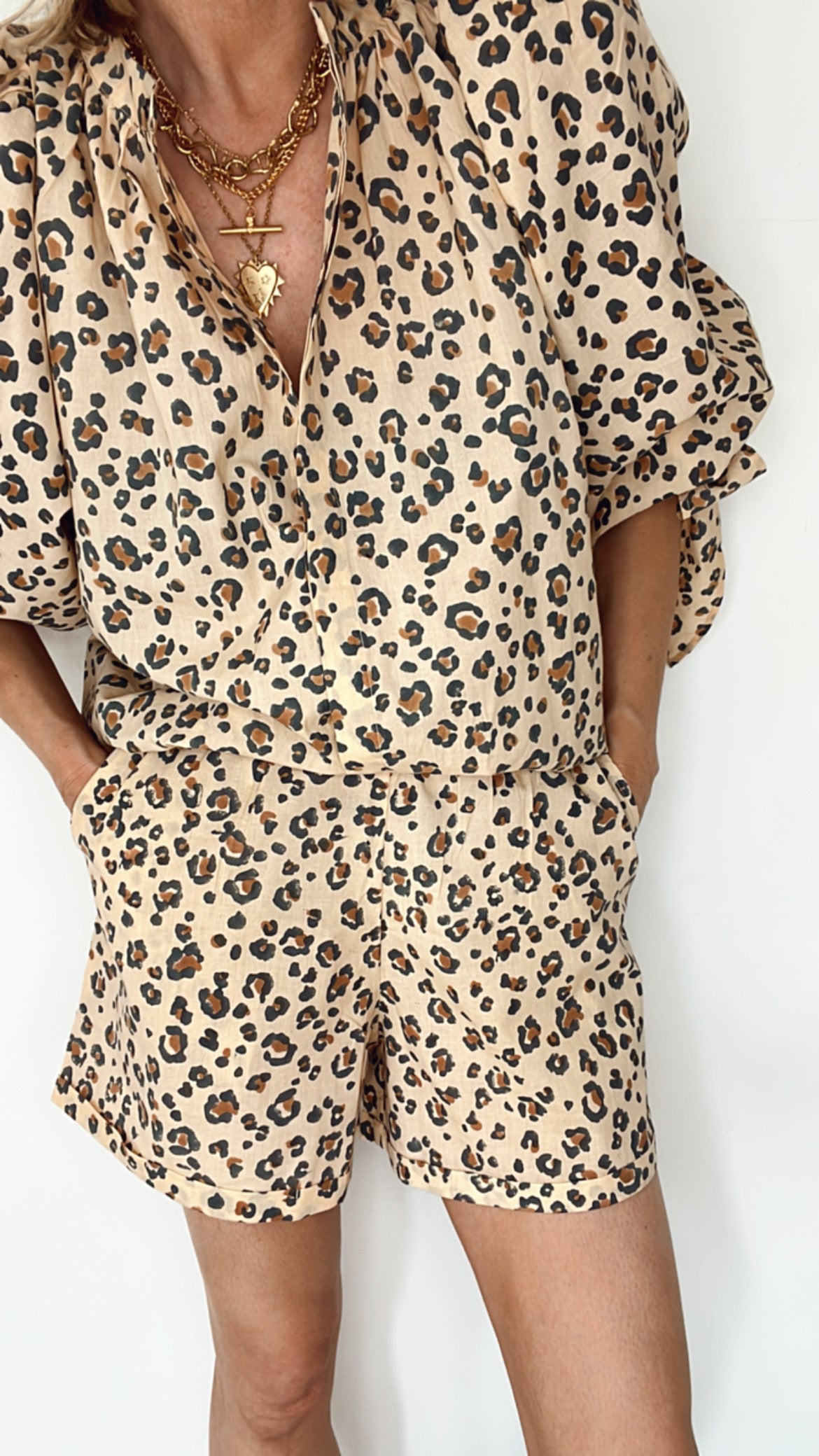 Mini Animal Print Organic Cotton Short