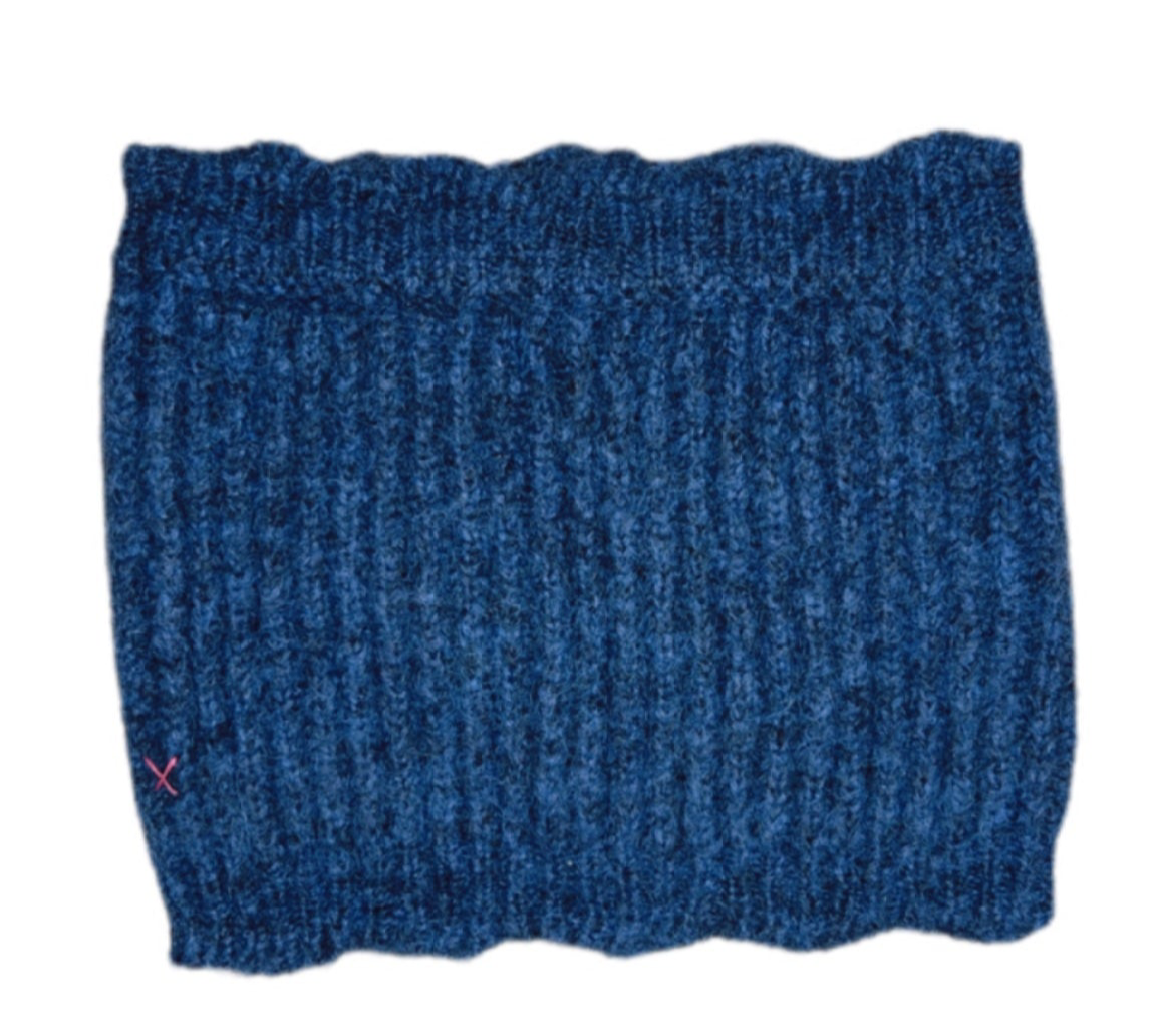 Laura Wavy Edge Knitted Snood - Midnight