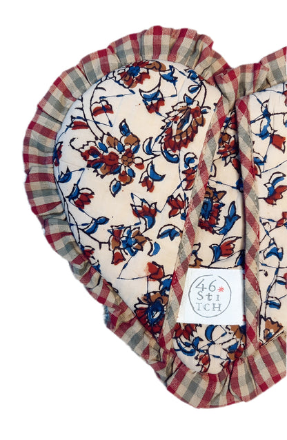 Autumn Quilted Heart Pot Holder - Natural