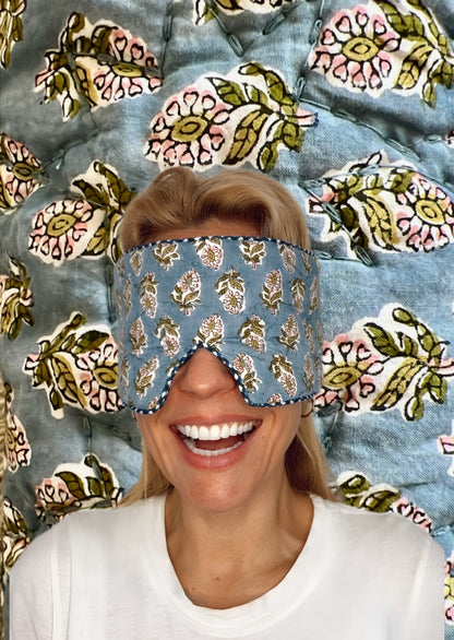 Izzy No Waste Quilted Eye Mask - Deep Teal