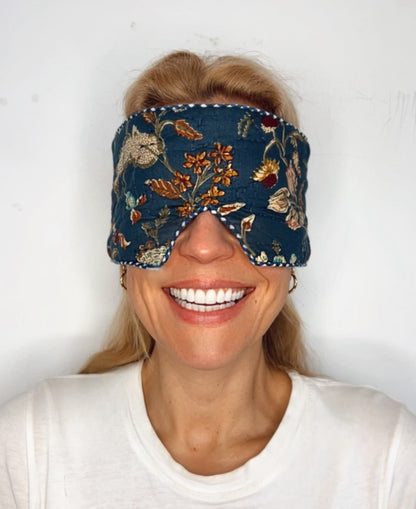 Izzy No Waste Quilted Eye Mask - Deep Teal