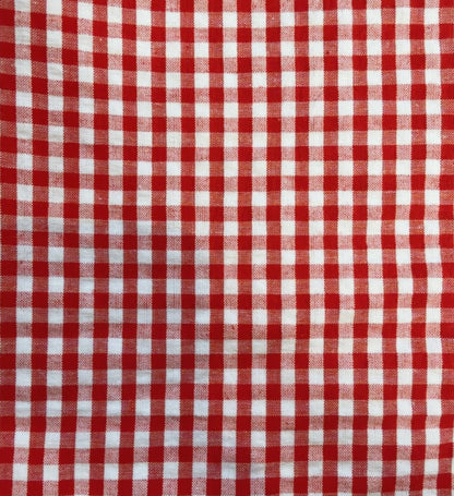 Ginny Gingham Frilly Edge Cotton Wrap Mini Skirt - Chilli Red