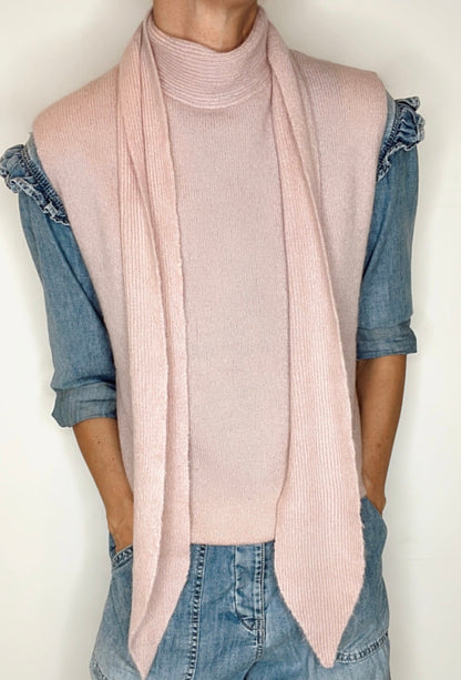 Bow Tie Neck Tank - Peony Pink